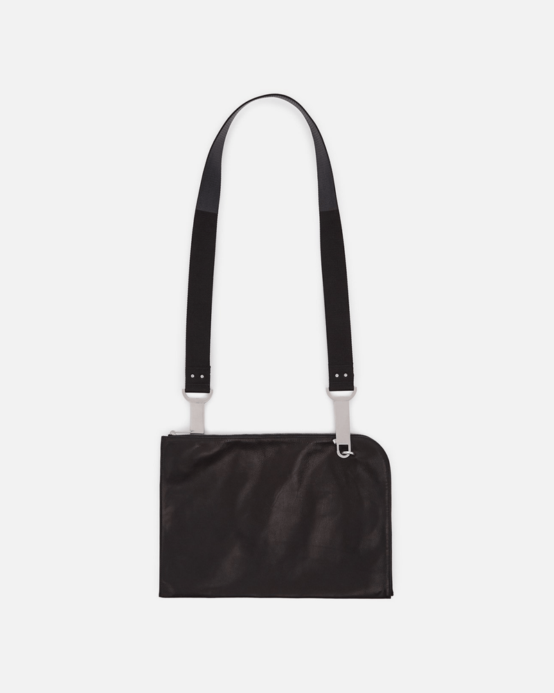 Rick Owens Leather Goods Large Soft Pouch in Black