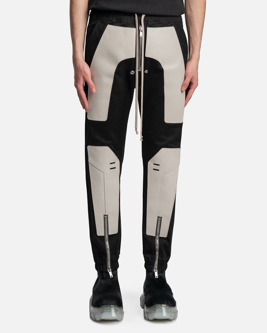 Rick Owens Men's Pants Larry Cargo Joggers in Black/Pearl