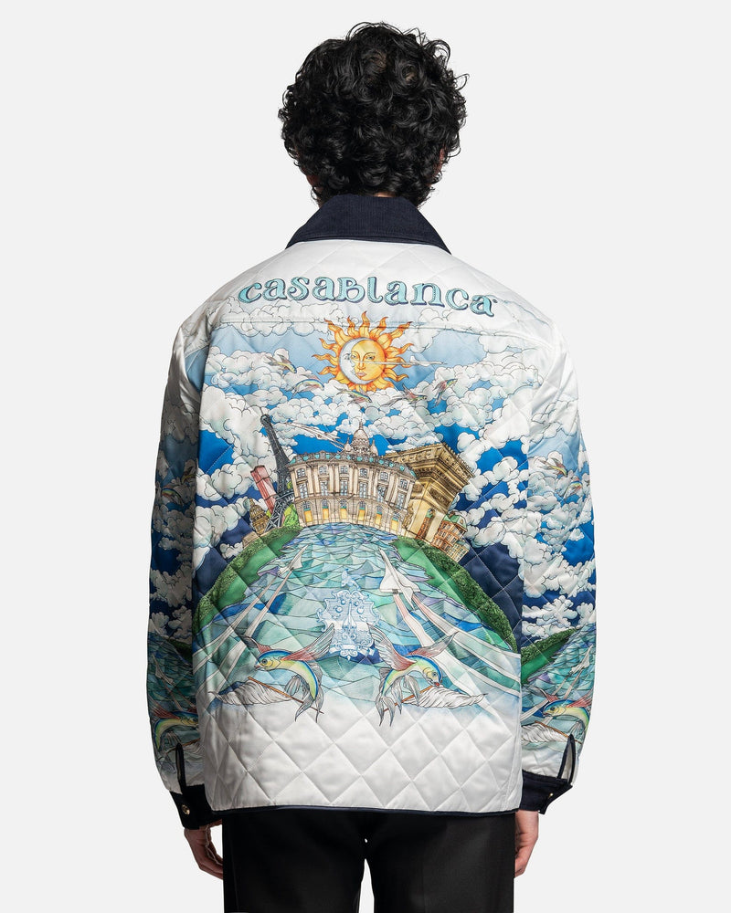 Casablanca Men's Jackets Le Voil Ideal Printed and Hunting Satin Jacket