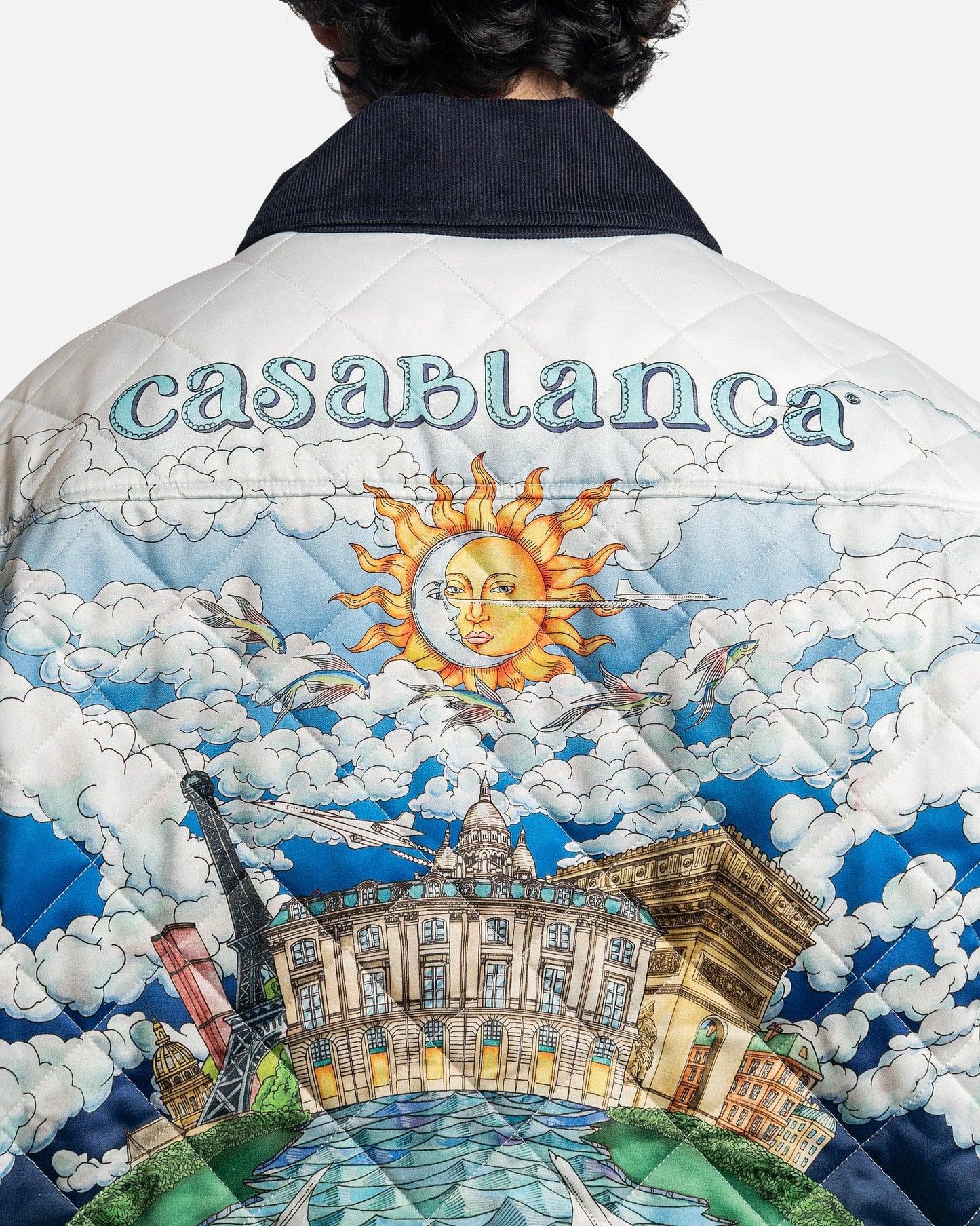 Casablanca Men's Jackets Le Voil Ideal Printed and Hunting Satin Jacket