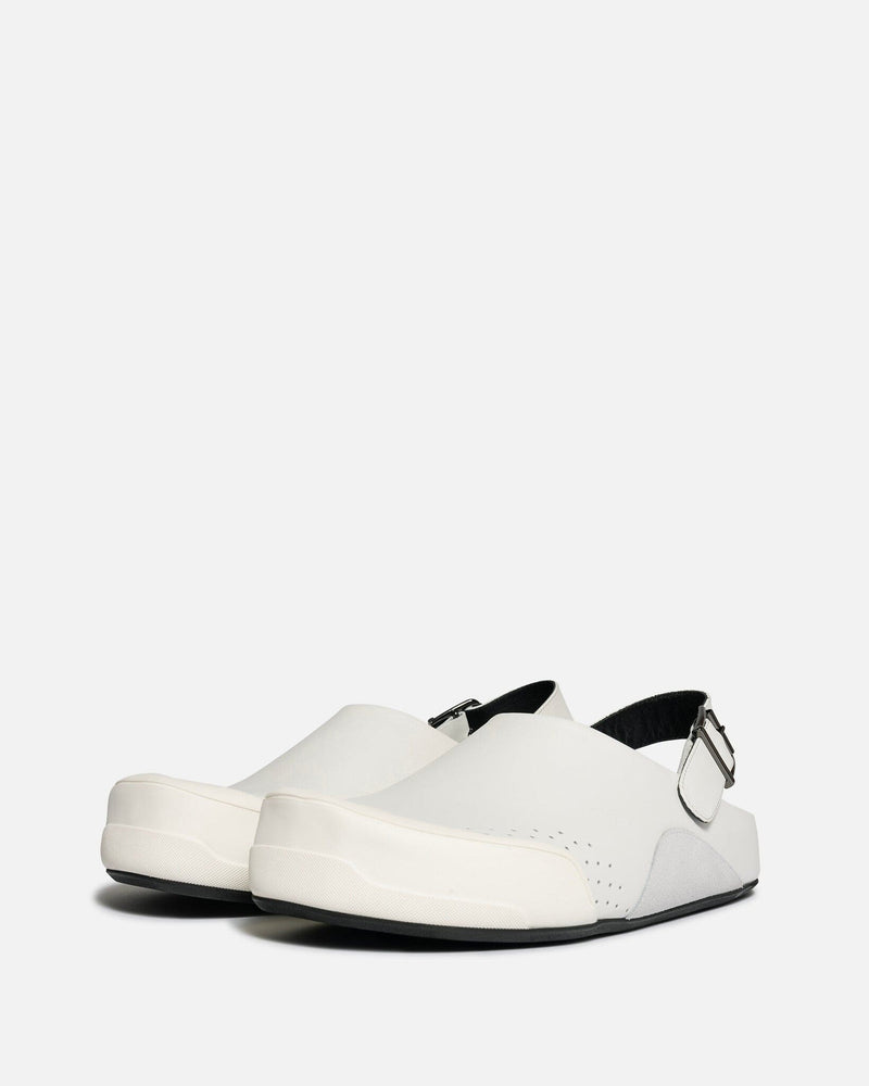 Marni Men's Shoes Leather and Suede Sabot in White
