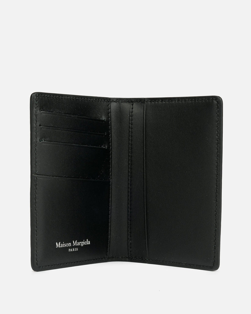 Maison Margiela Leather Bifold Card Holder in Black