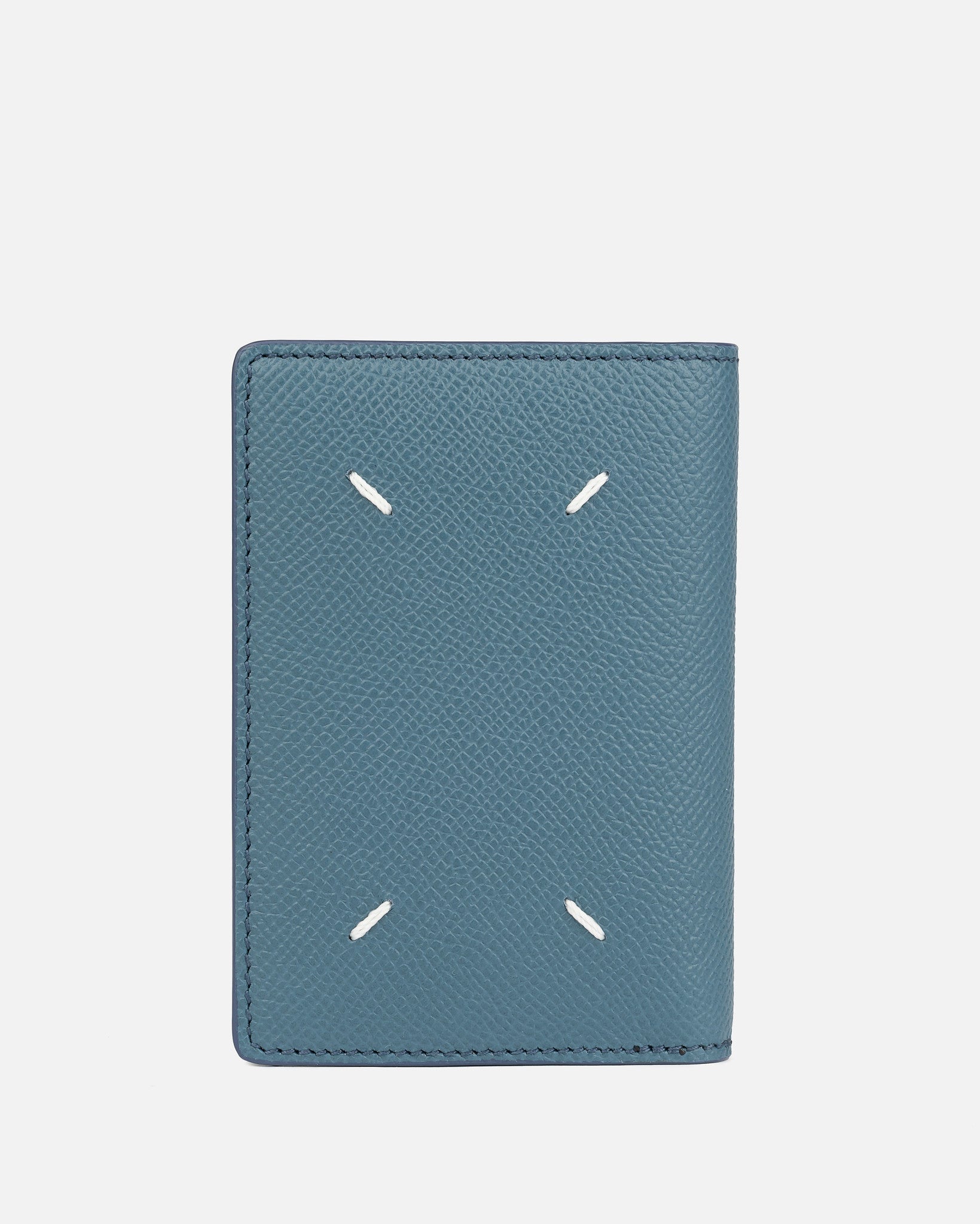 Maison Margiela Wallets & Money Clips Leather Bifold Card Holder in Slate Blue