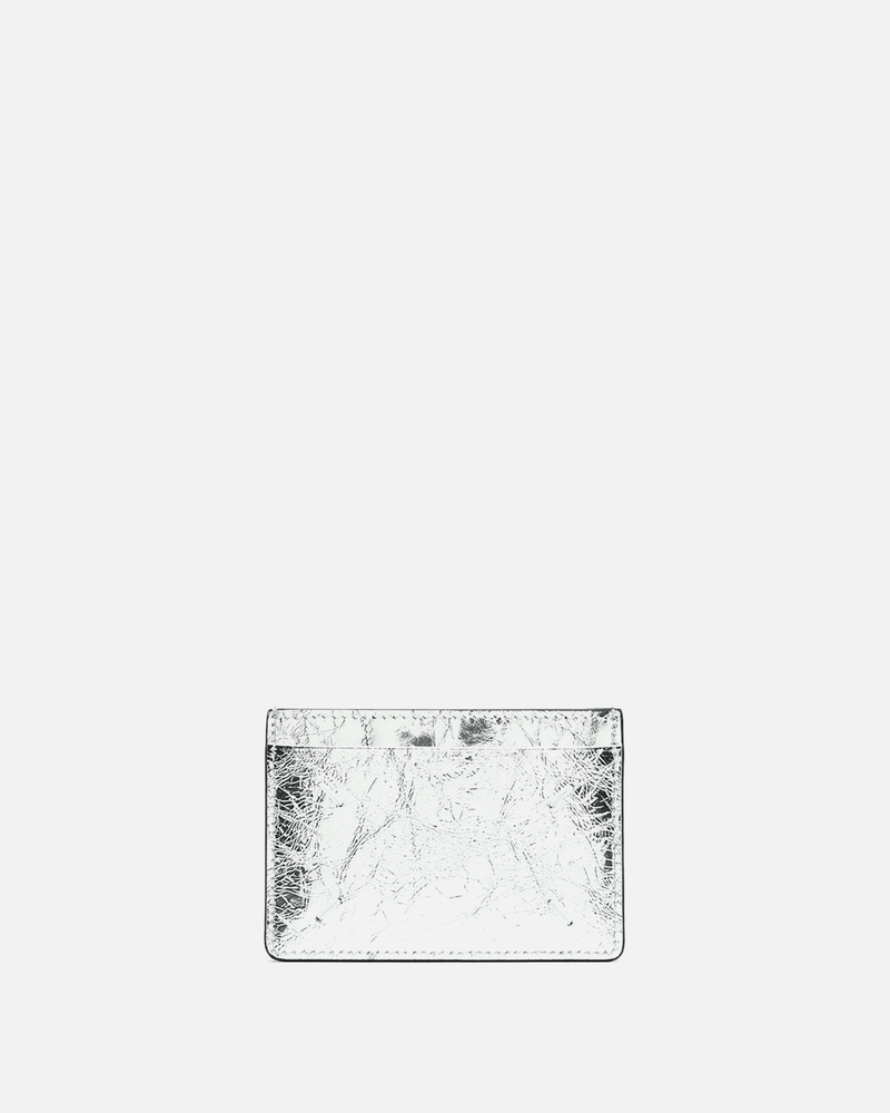 Maison Margiela Leather Goods Leather Cardholder in Silver