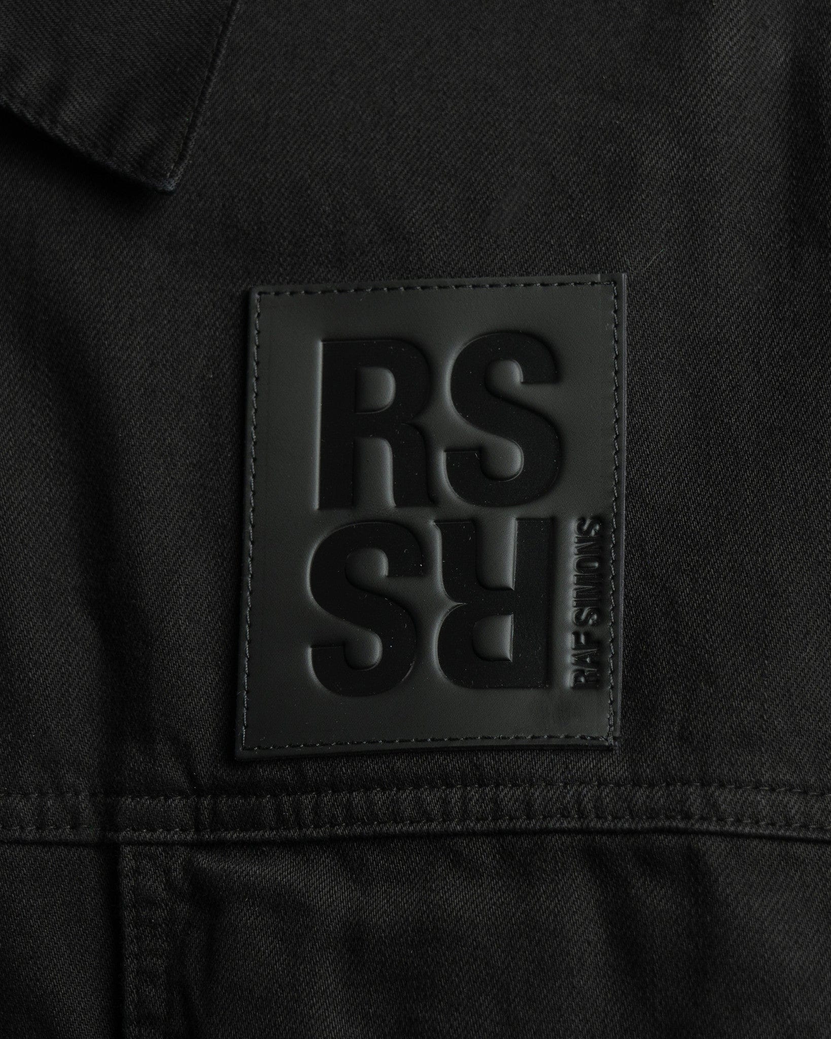 Raf Simons Men's Shirts Leather Fringes and Studs Big Fit Jacket in Black