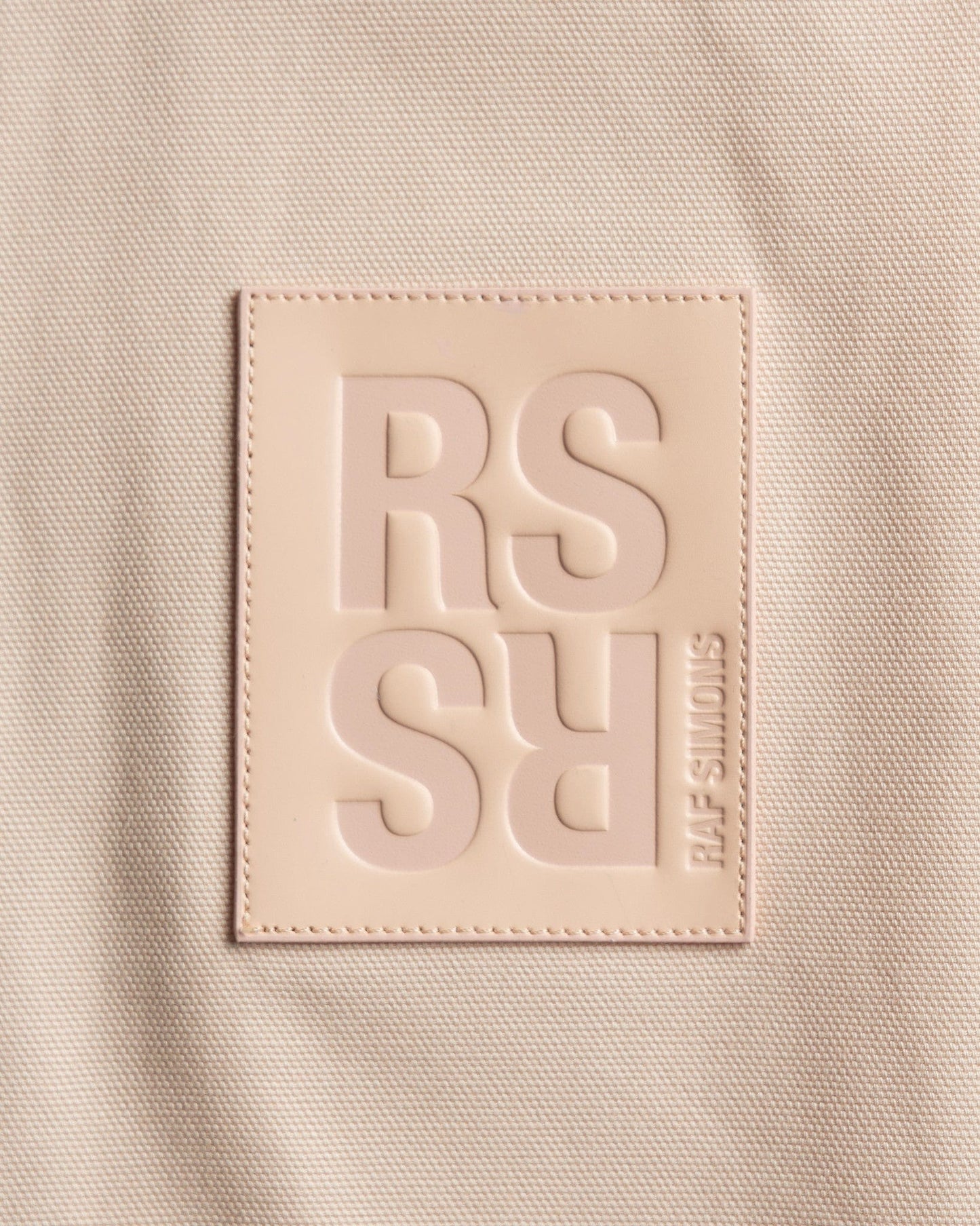 Raf Simons Men's Shirts Leather Patch Straight Fit Denim Shirt in Salmon