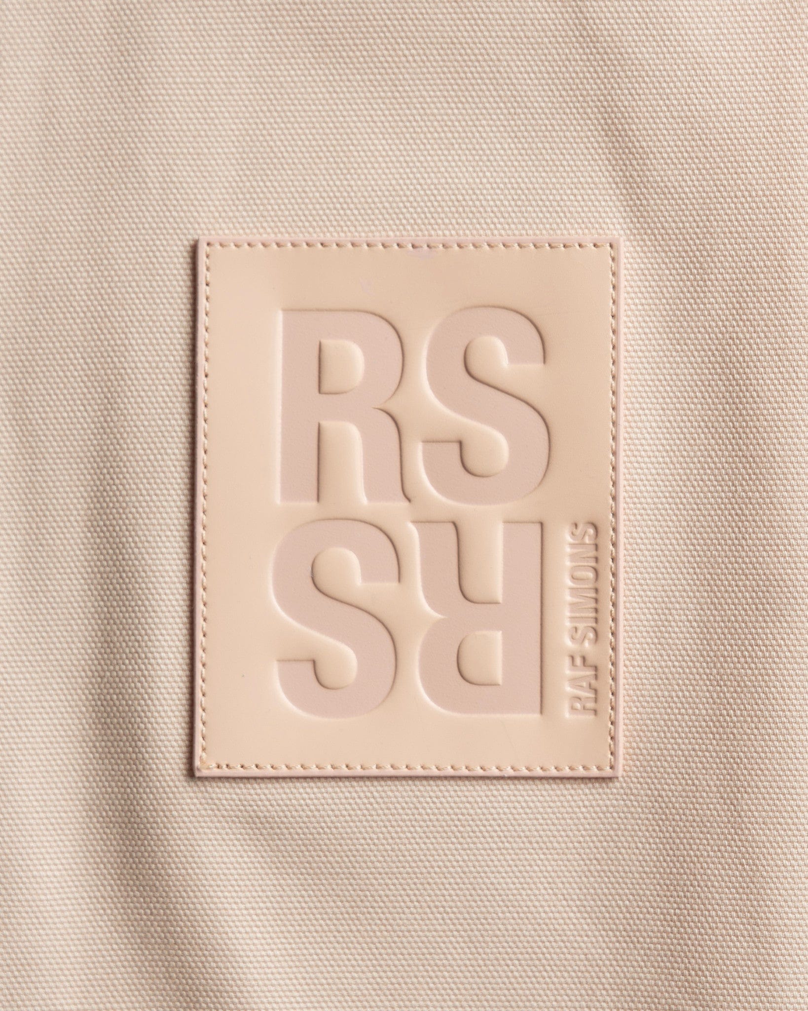 Raf Simons Men's Shirts Leather Patch Straight Fit Denim Shirt in Salmon