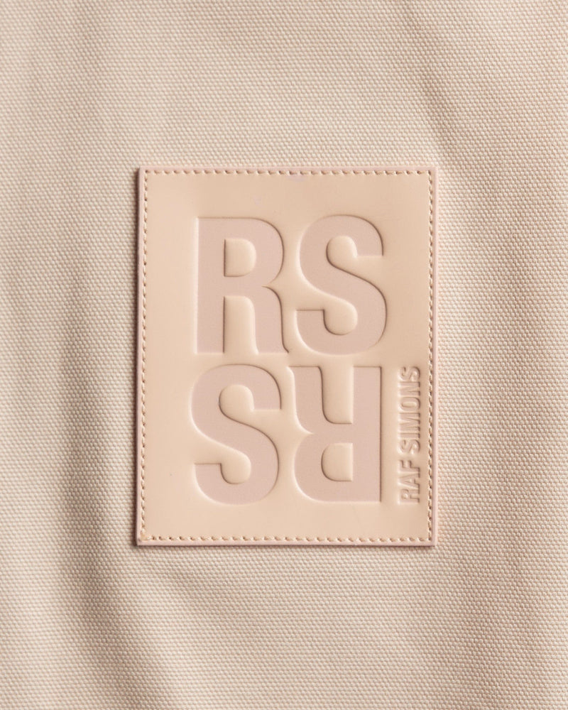 Raf Simons Men's Shirts Leather Patch Straight Fit Denim Shirt in Salmon