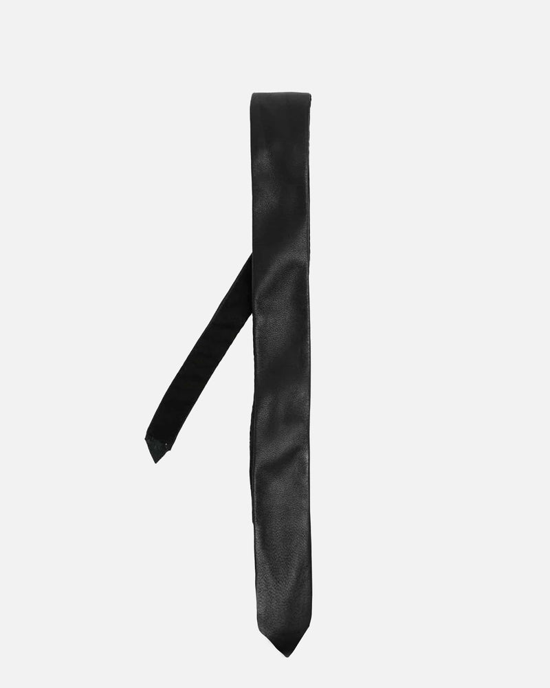 Raf Simons Ties Leather Tie in Black