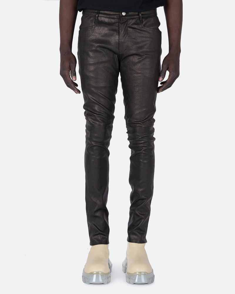 Rick Owens Men's Jeans Leather Tyrone Jeans in Black