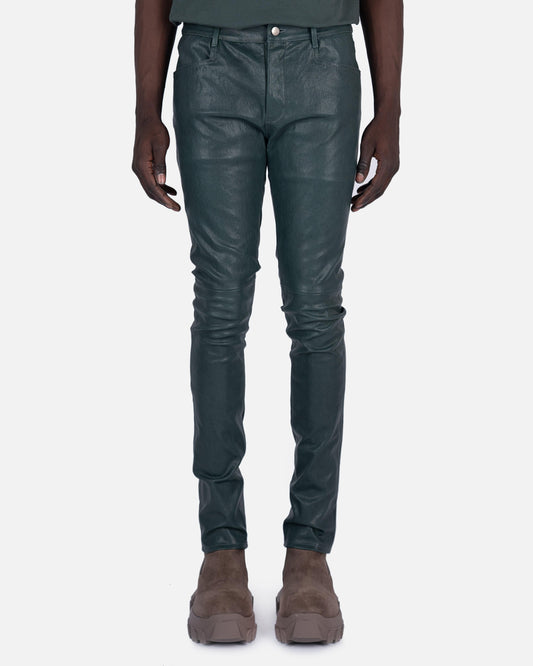 Rick Owens Men's Jeans Leather Tyrone Jeans in Teal