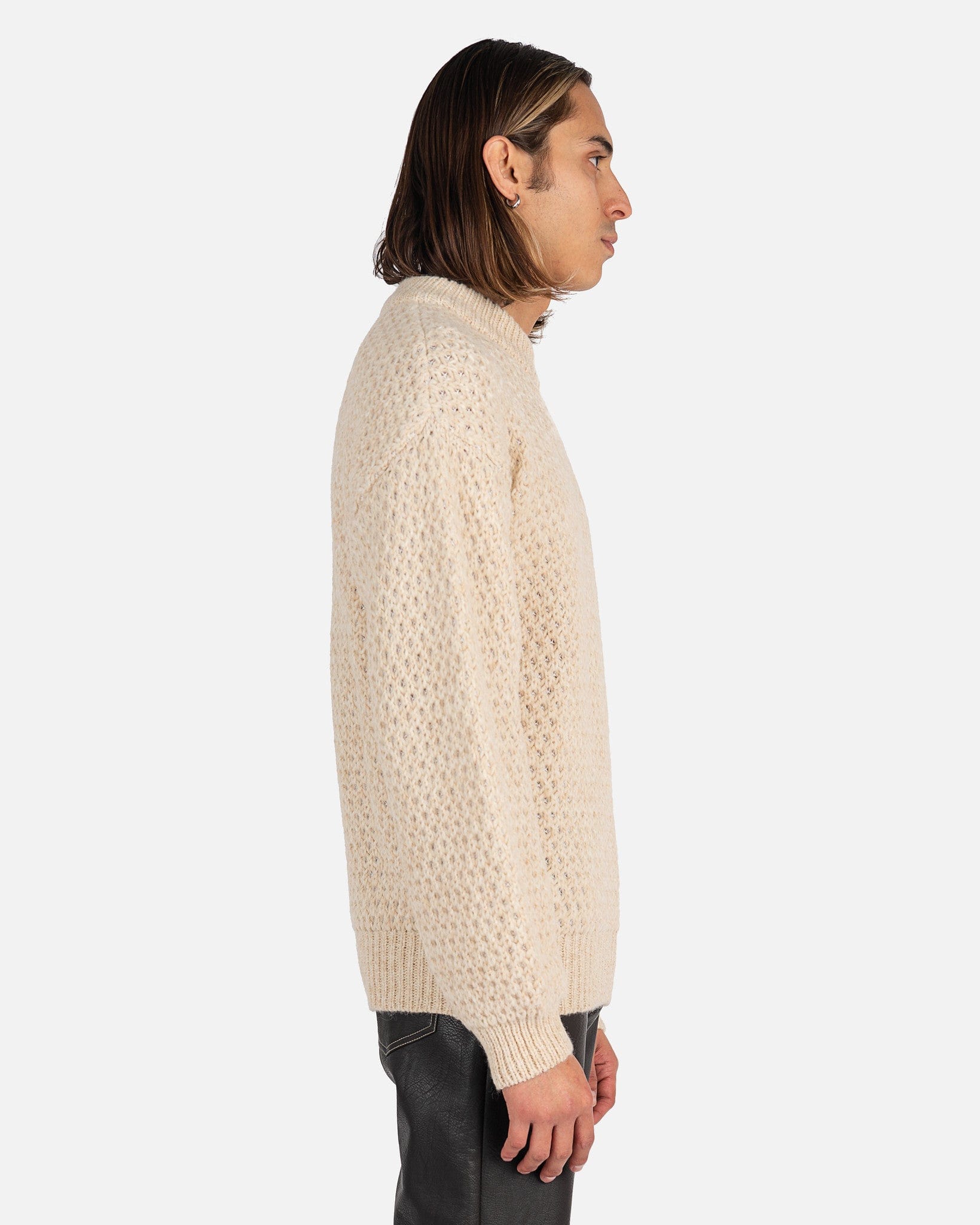 通販 送料無料  Leonard SVRN – Wool Two-Tone in Sweater ニット+セーター