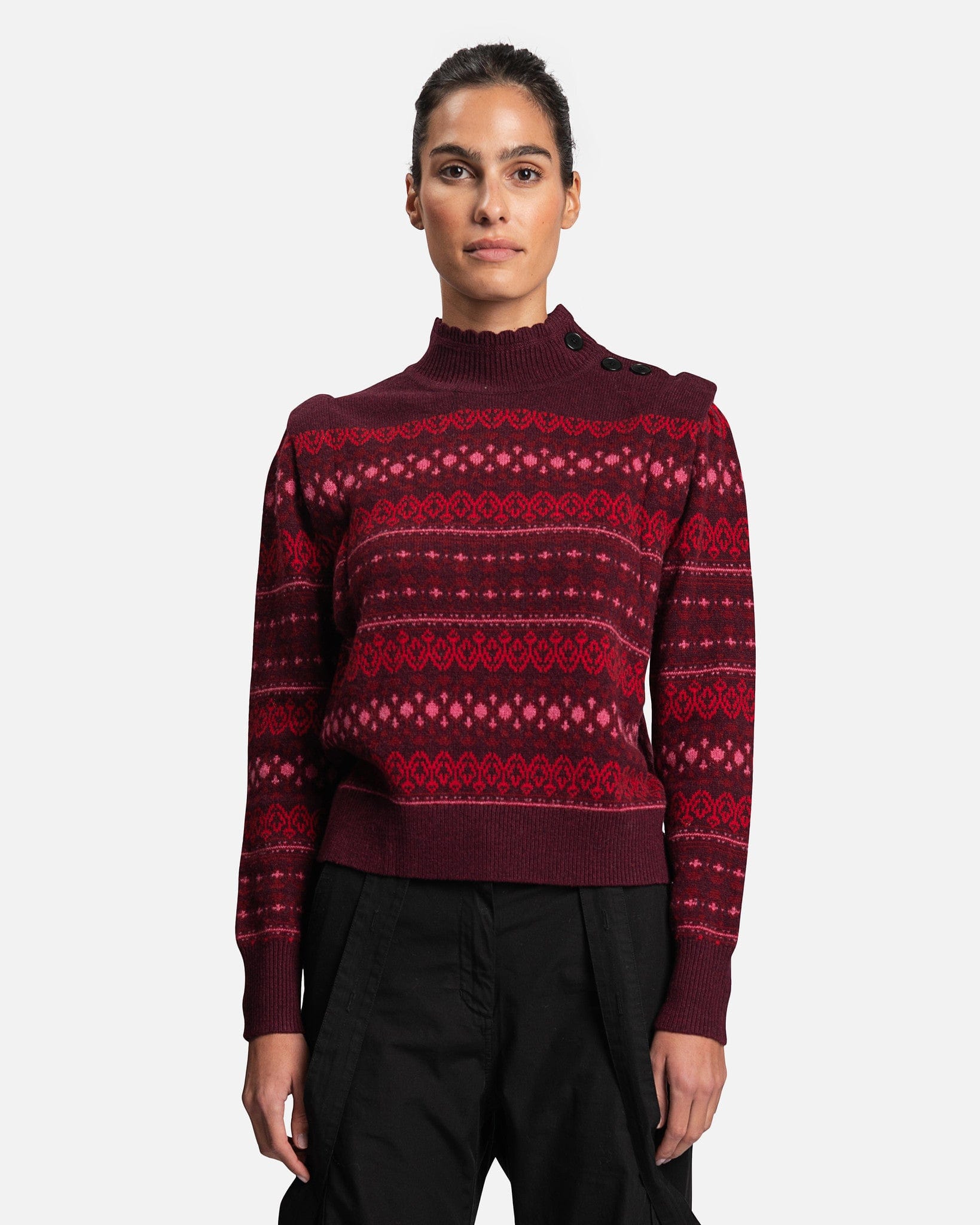 Isabel Marant Etoile Women Sweaters Leonie Pullover in Burgundy