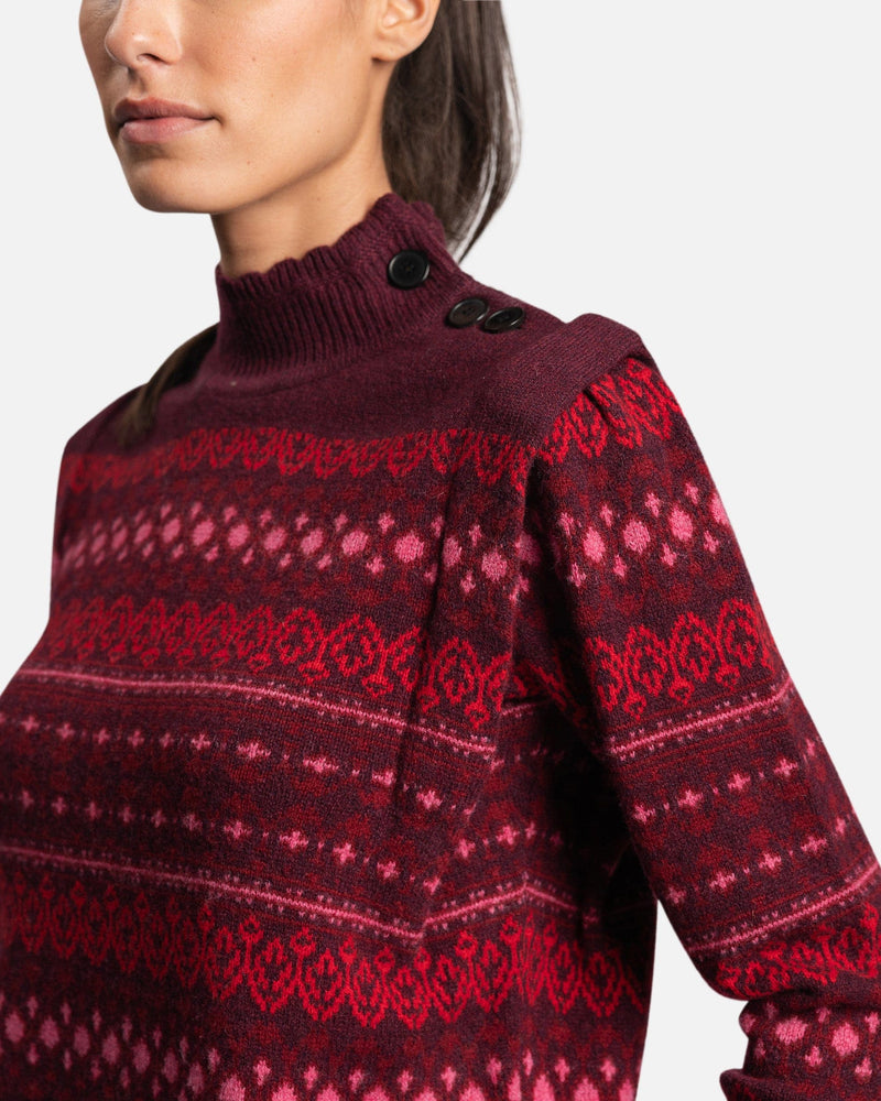 Isabel Marant Etoile Women Sweaters Leonie Pullover in Burgundy