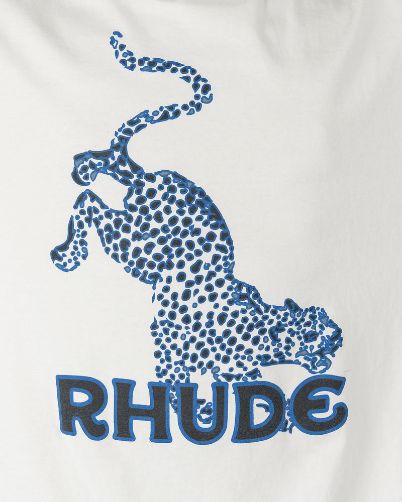 Rhude Men's T-Shirts Leopard T-Shirt in Vintage White