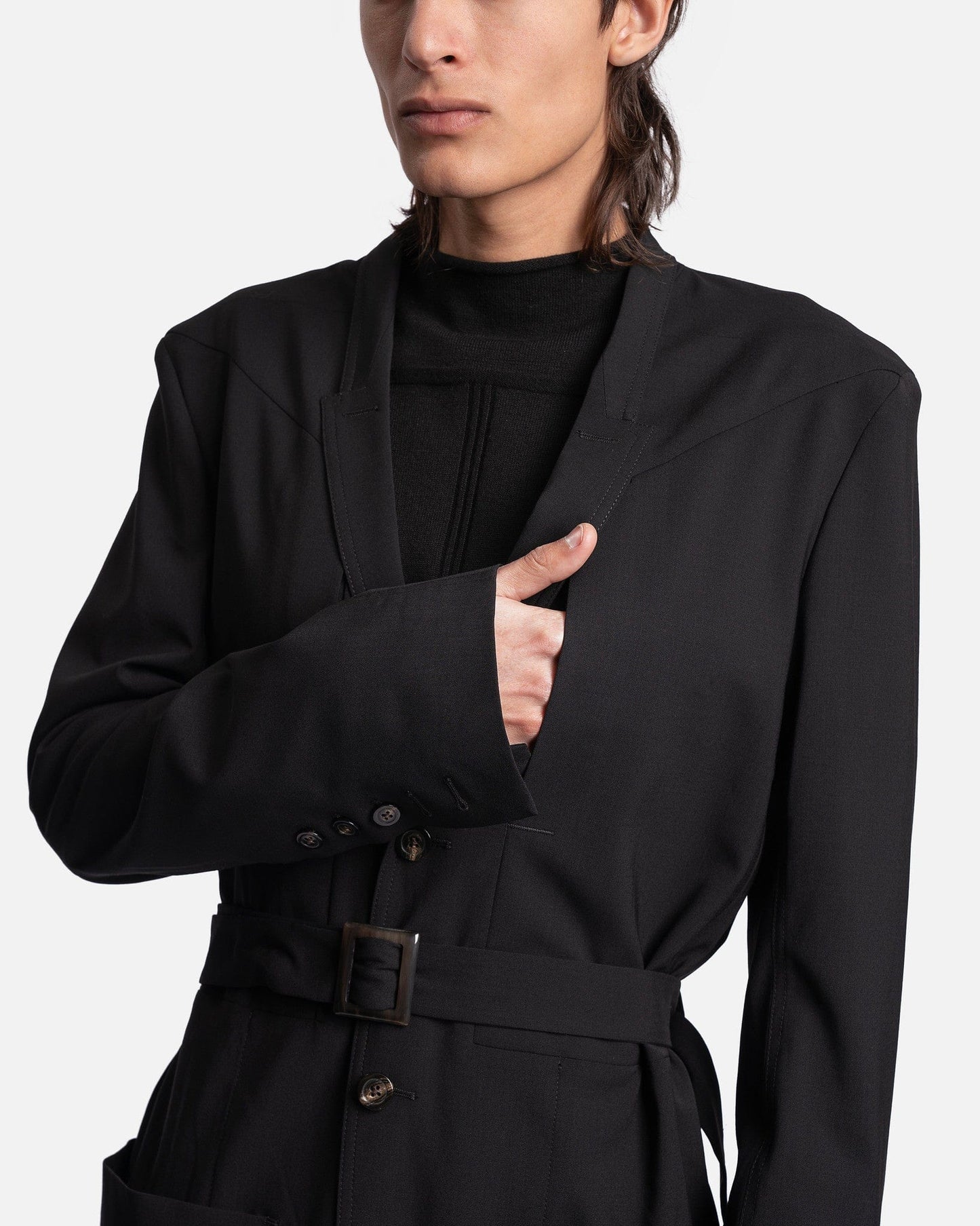 Rick Owens Lido Coat in Black