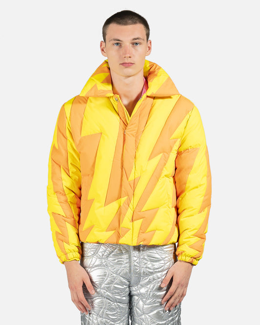 ERL Men's Jackets Lightning Puffer Jacket in Orange