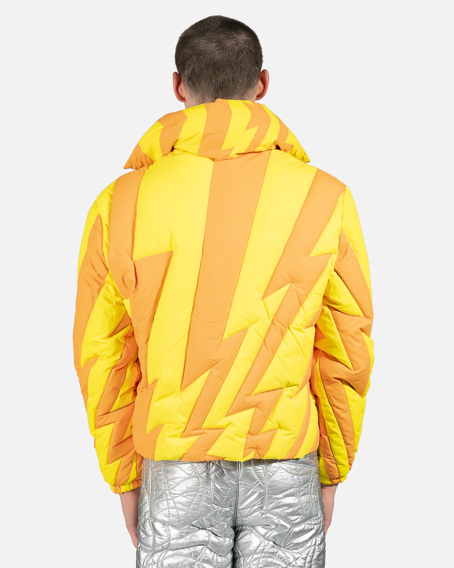 ERL Men's Jackets Lightning Puffer Jacket in Orange