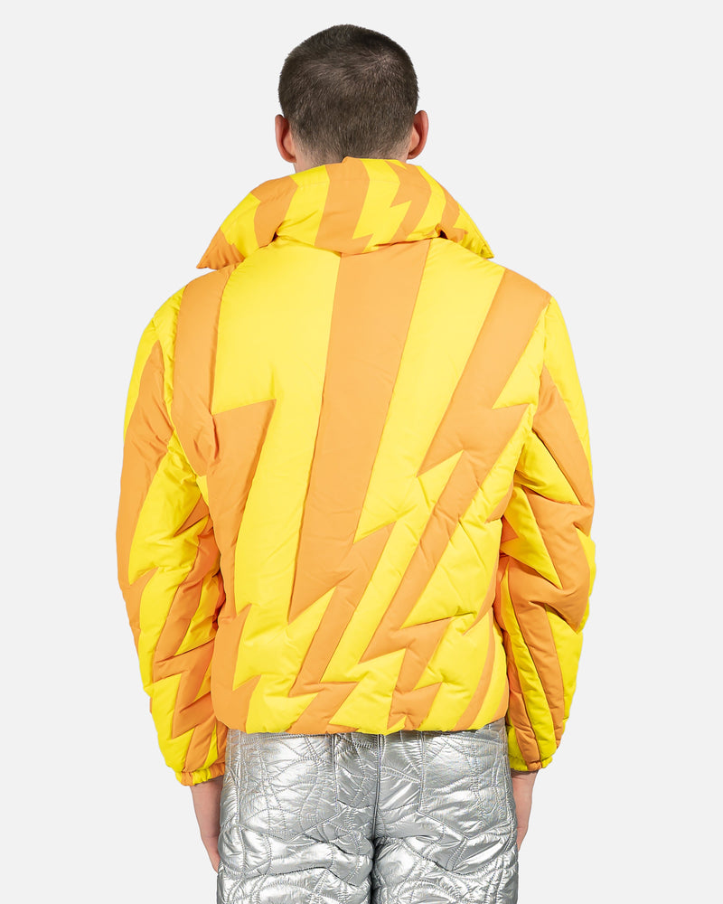 ERL Men's Jackets Lightning Puffer Jacket in Orange