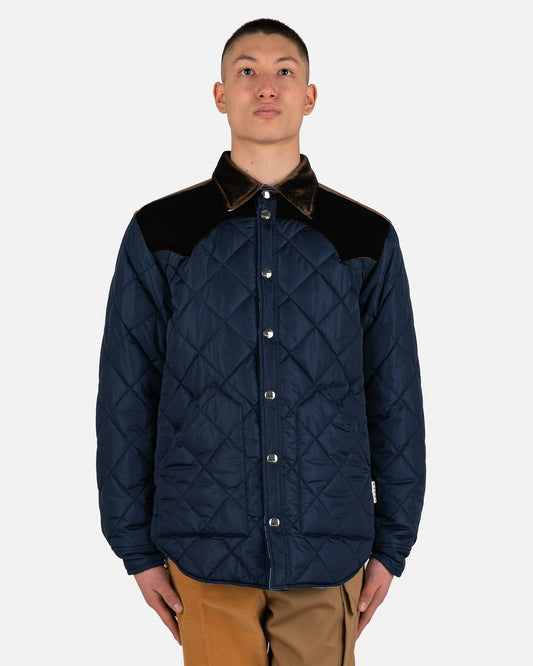 Marni Men's Jackets Lightweight Nylon Padded Jacket in Royal