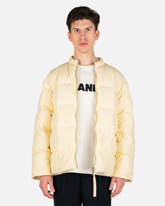 Jil Sander Lightweight Ripstop Down Jacket in Light Beige