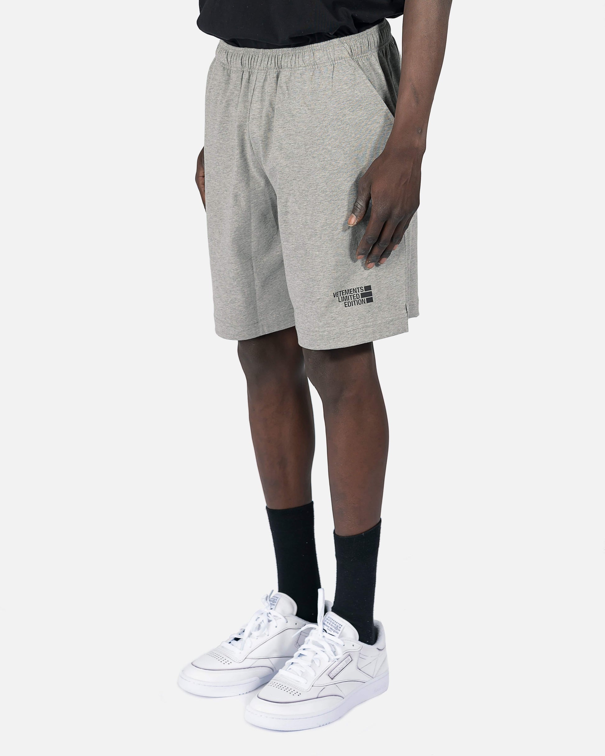 VETEMENTS Men's Shorts Limited Edition Shorts in Grey Melange