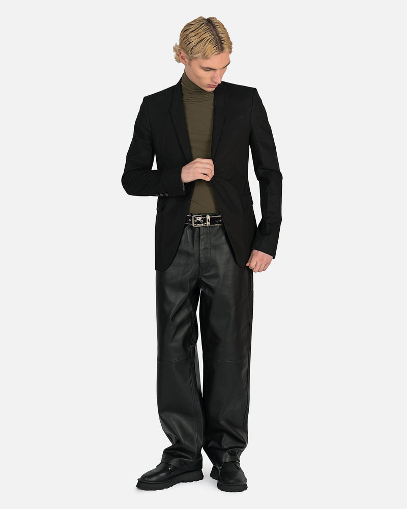 Line Leather Pants in Black – SVRN Line Leather Pants in Black – SVRN