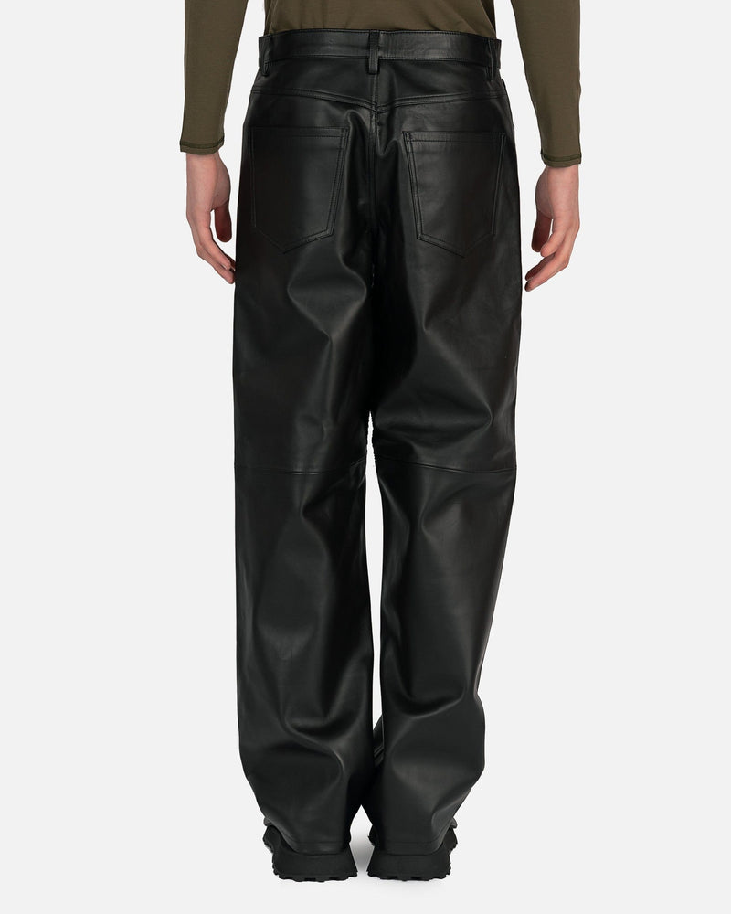 Dries van noten ブラックジャージ Dries Van Noten FW14 Black Waxed Moto Biker Pants - Ākaibu Store
