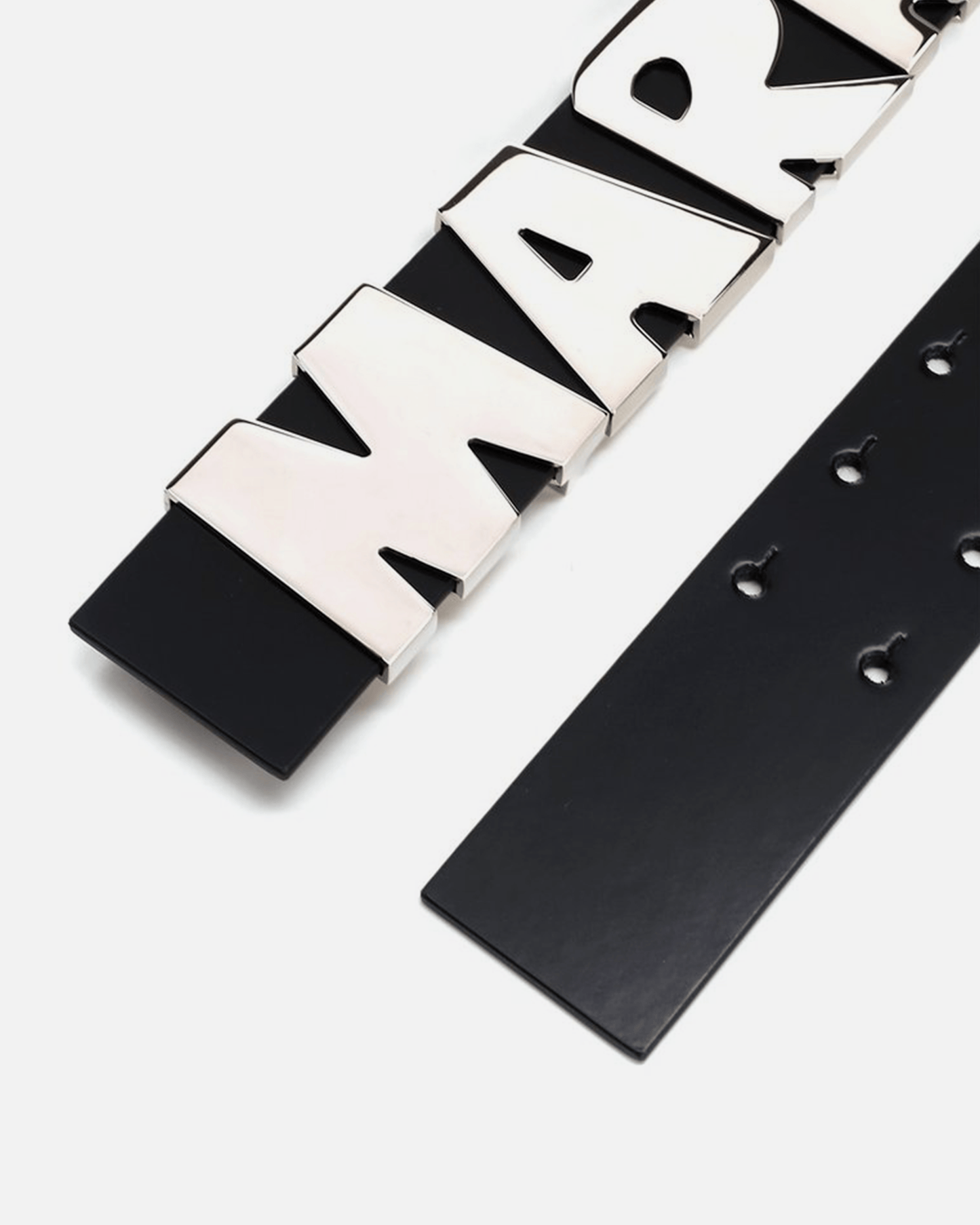Marni Leather Goods Logo Belt in Black