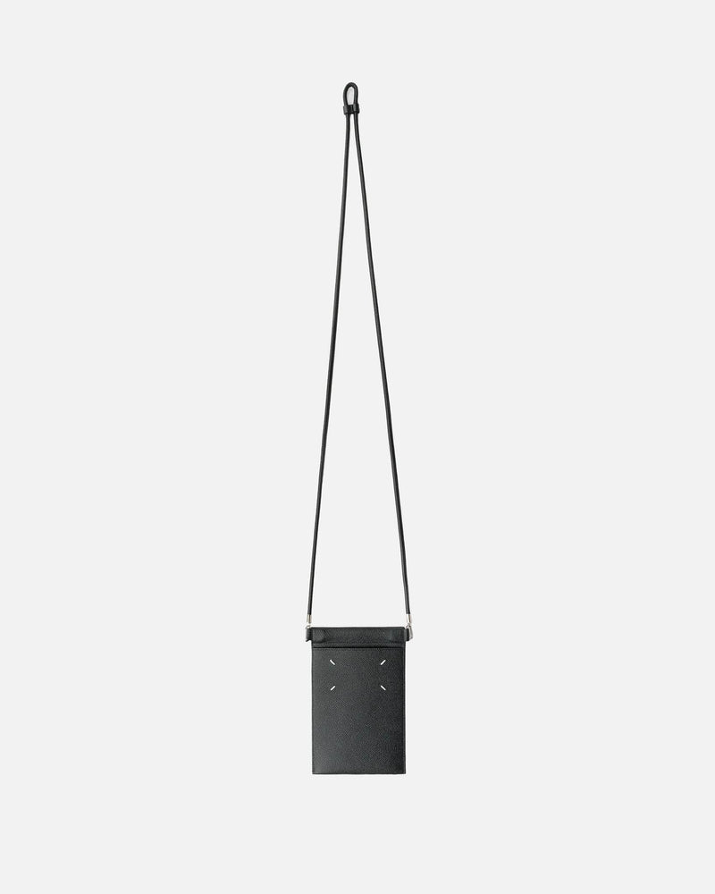 Logo Embossed Phone Pouch in Black