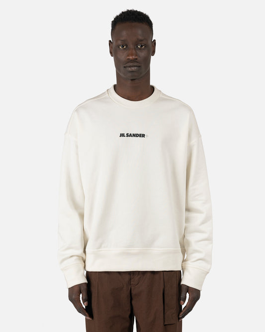 Jil Sander Men's Sweatshirts Logo Sweatshirt in Natural