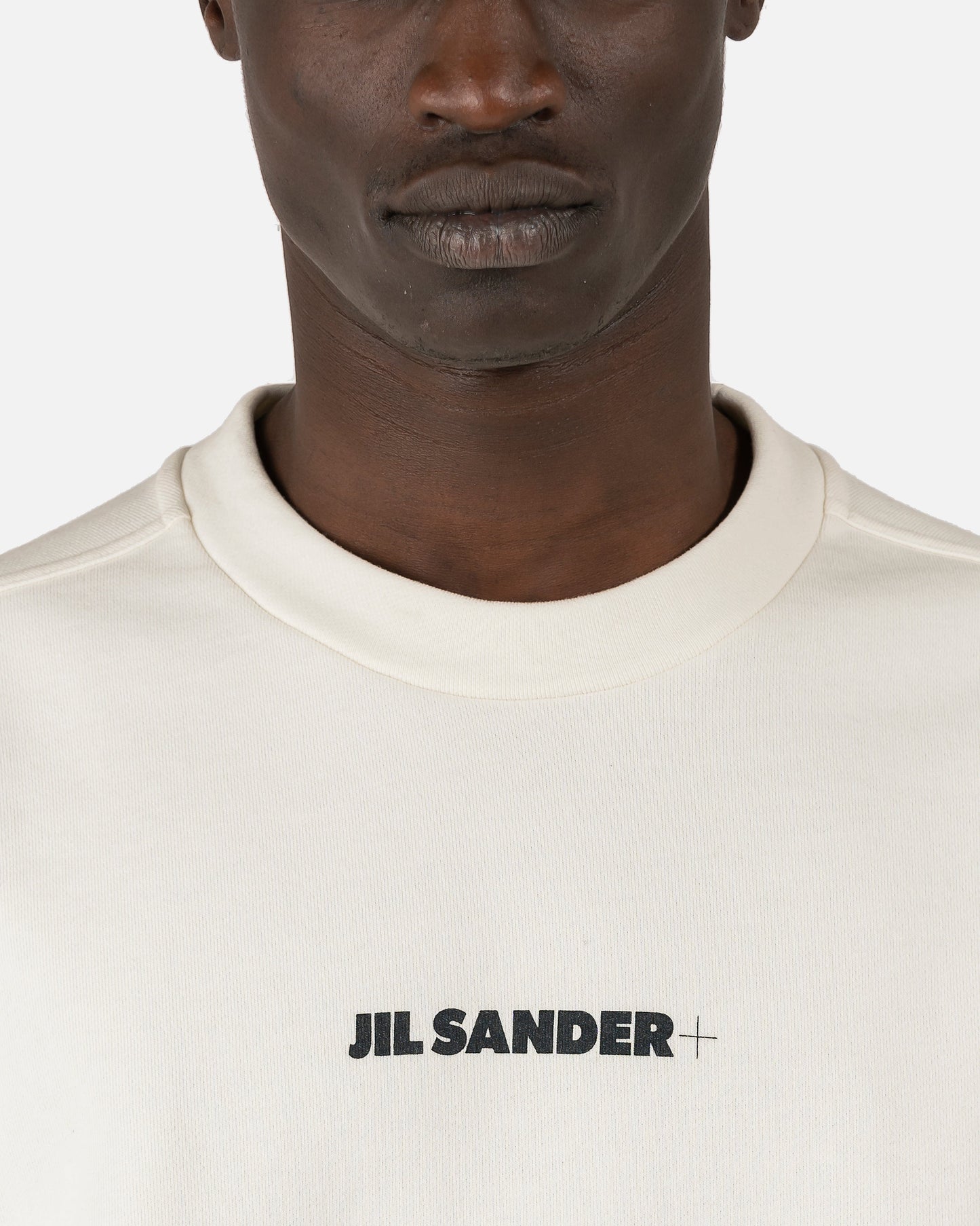 Jil Sander Men's Sweatshirts Logo Sweatshirt in Natural
