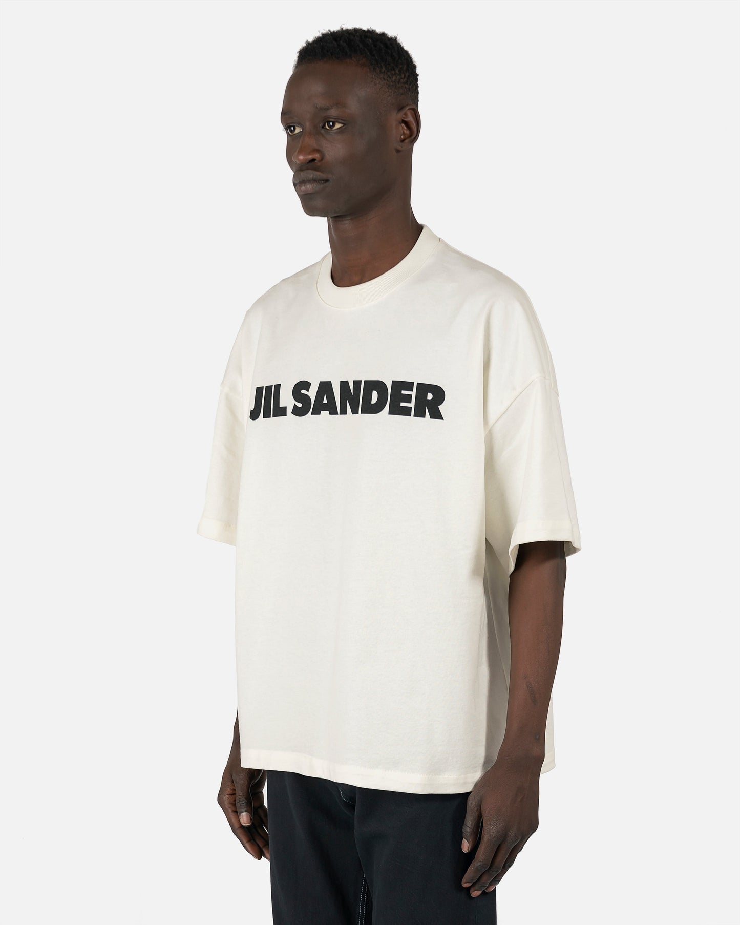 Jil Sander Men's T-Shirts Logo T-Shirt in Natural