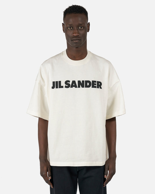 Jil Sander Men's T-Shirts Logo T-Shirt in Natural