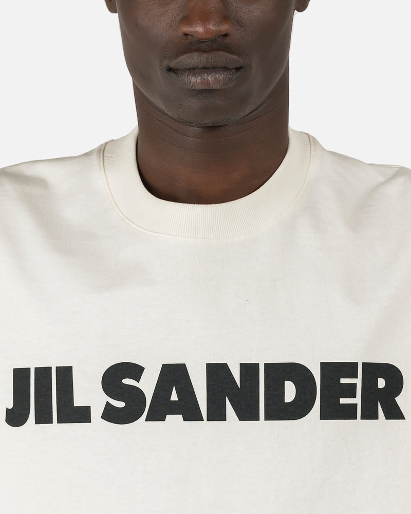 Jil Sander Men's T-Shirts Logo T-Shirt in Natural