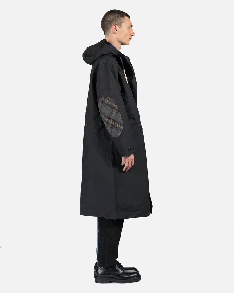 JW Anderson Men's Coat Long Parka in Black