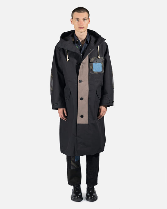 JW Anderson Men's Coat Long Parka in Black