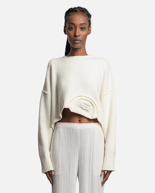 Feng Chen Wang Women Dresses Long Sleeve Deconstructed Sweater in White