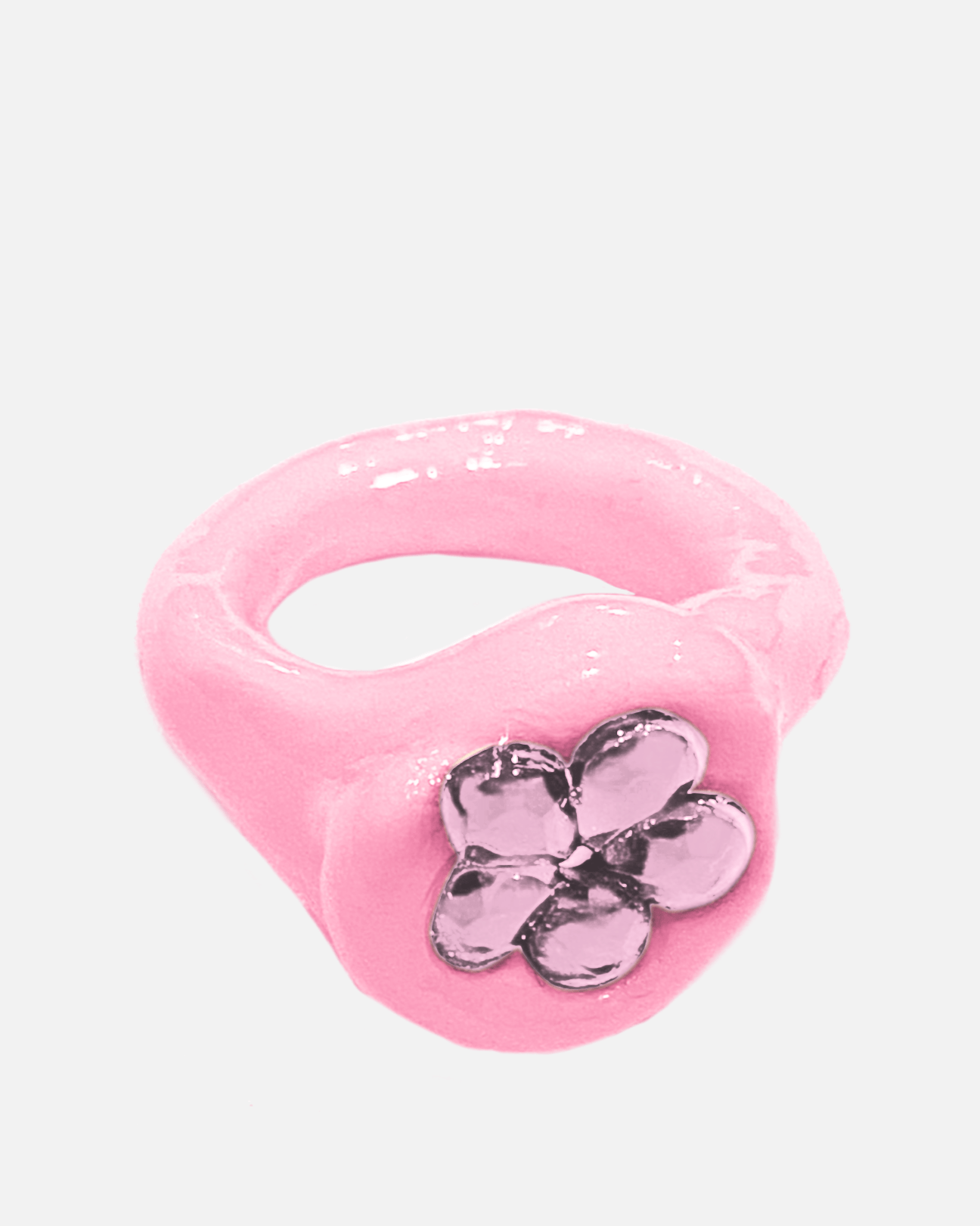 BLOBB Jewelry Lucky Charm Ring in Baby Pink/Pink