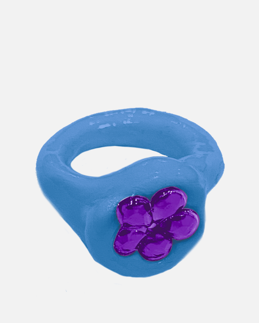 BLOBB Jewelry Lucky Charm Ring in Blue/Purple