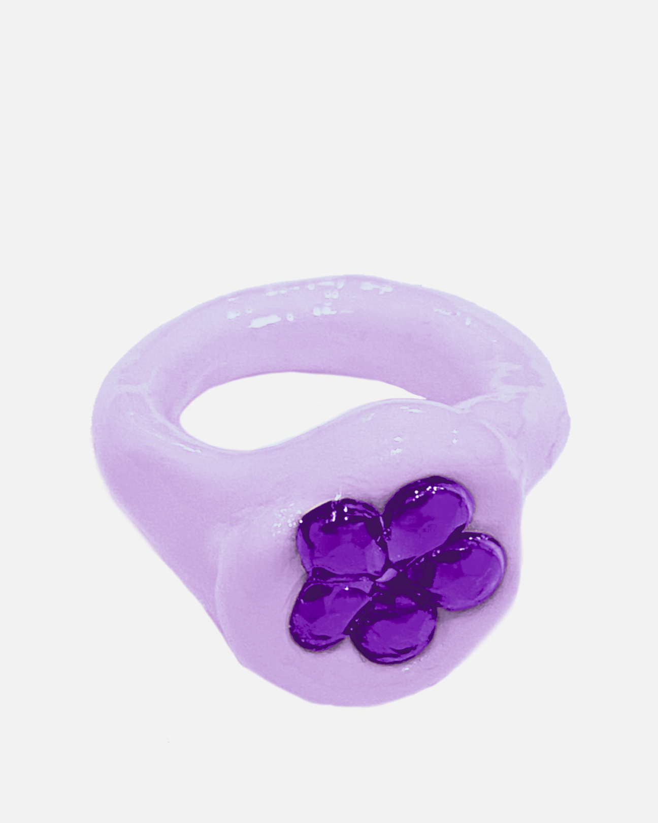 BLOBB Jewelry Lucky Charm Ring in Lilac Purple/Purple