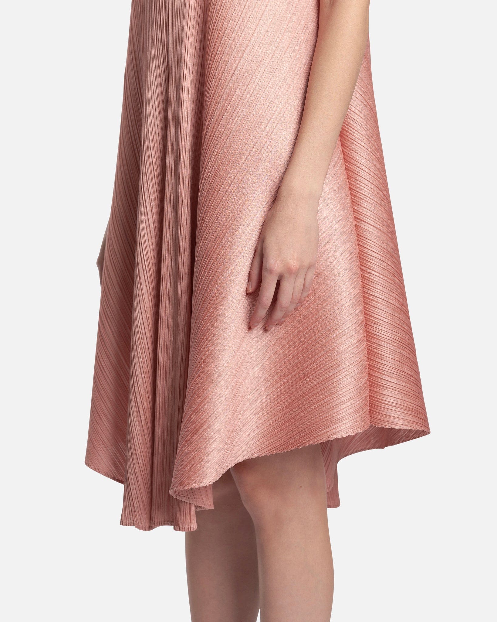 Pleats Please Issey Miyake Women Dresses Luster Dress in Pink