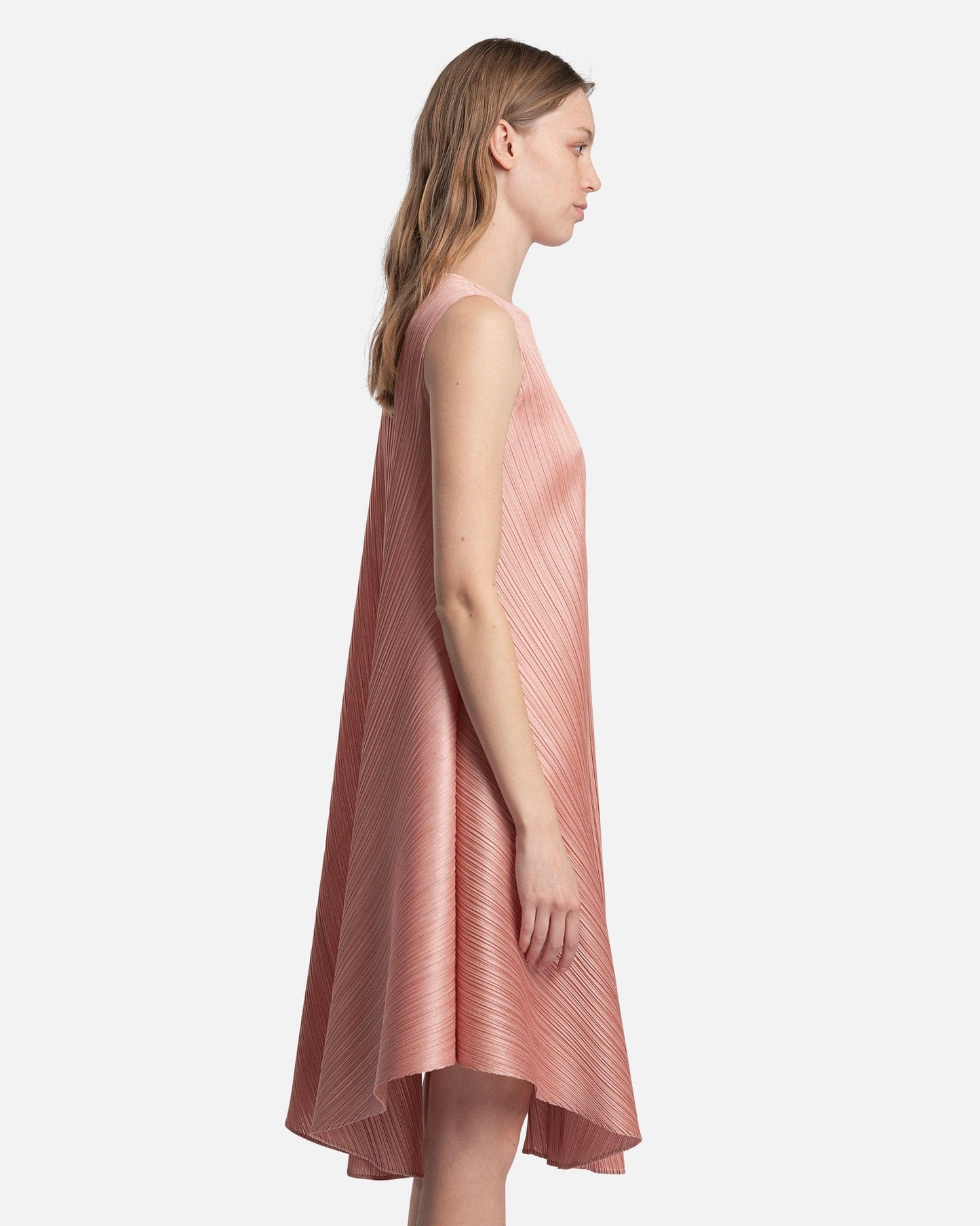 Pleats Please Issey Miyake Women Dresses Luster Dress in Pink