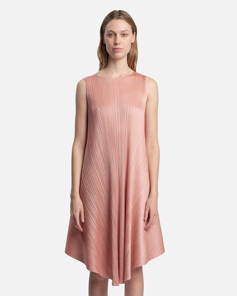 Pleats Please Issey Miyake Women Dresses Luster Dress in Pink