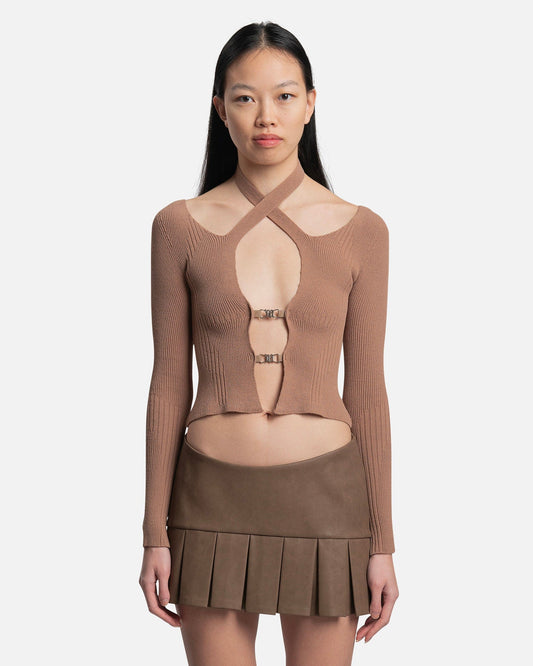 MISBHV Women Sweaters M Knitted Cardigan in Beige