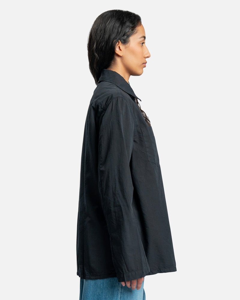 Our Legacy Women Tops Machine Shirt in Antique Black Peached Cupro