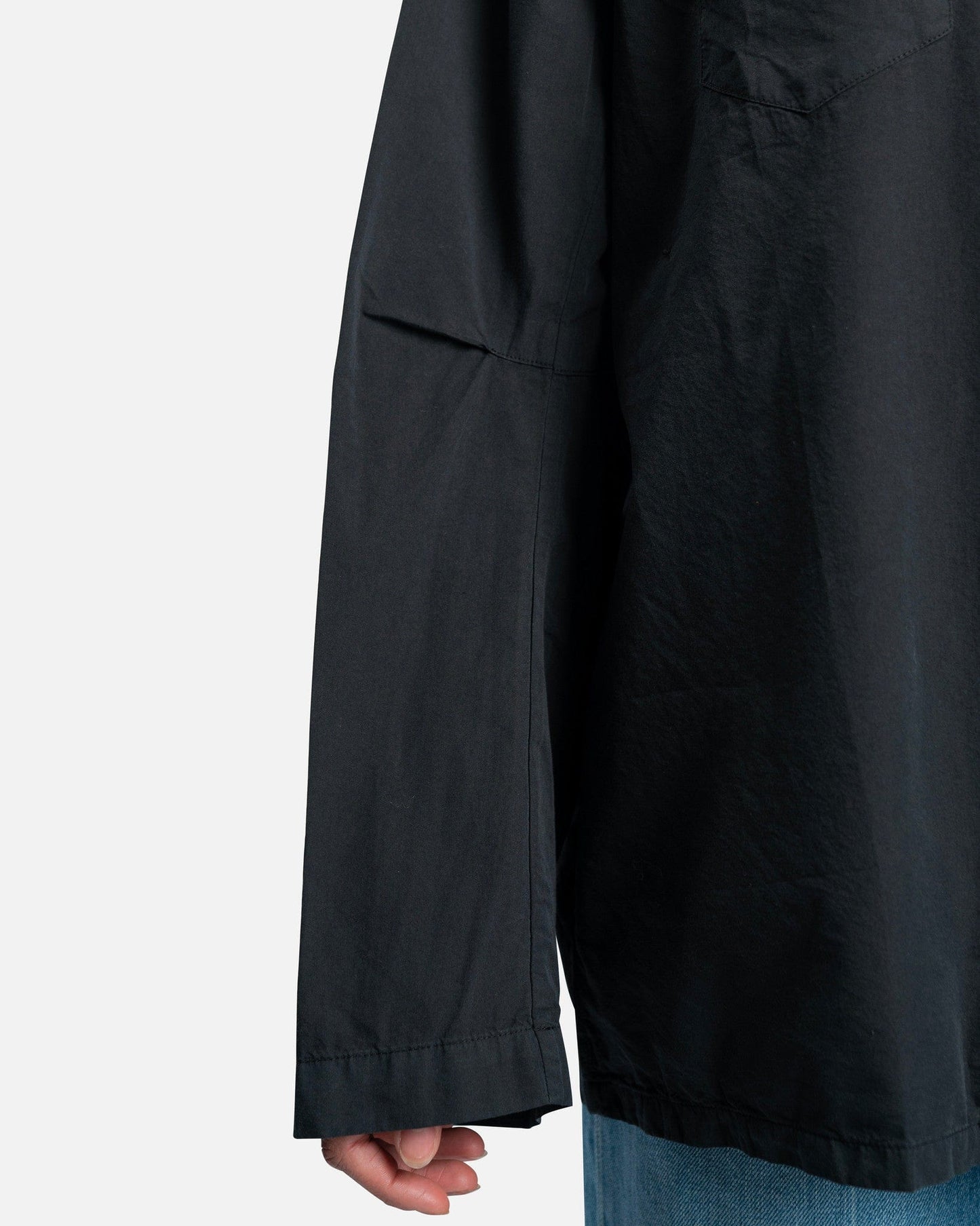 Our Legacy Women Tops Machine Shirt in Antique Black Peached Cupro