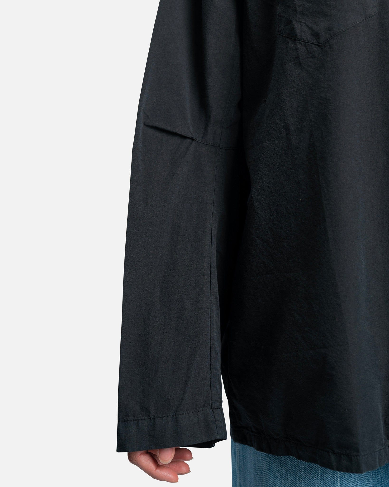 Our Legacy Women Tops Machine Shirt in Antique Black Peached Cupro