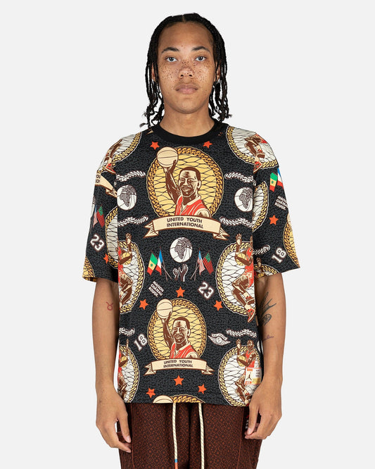 JORDAN Men's T-Shirts Maison Chateau Rouge S/S AOP Tee in Black/Sail