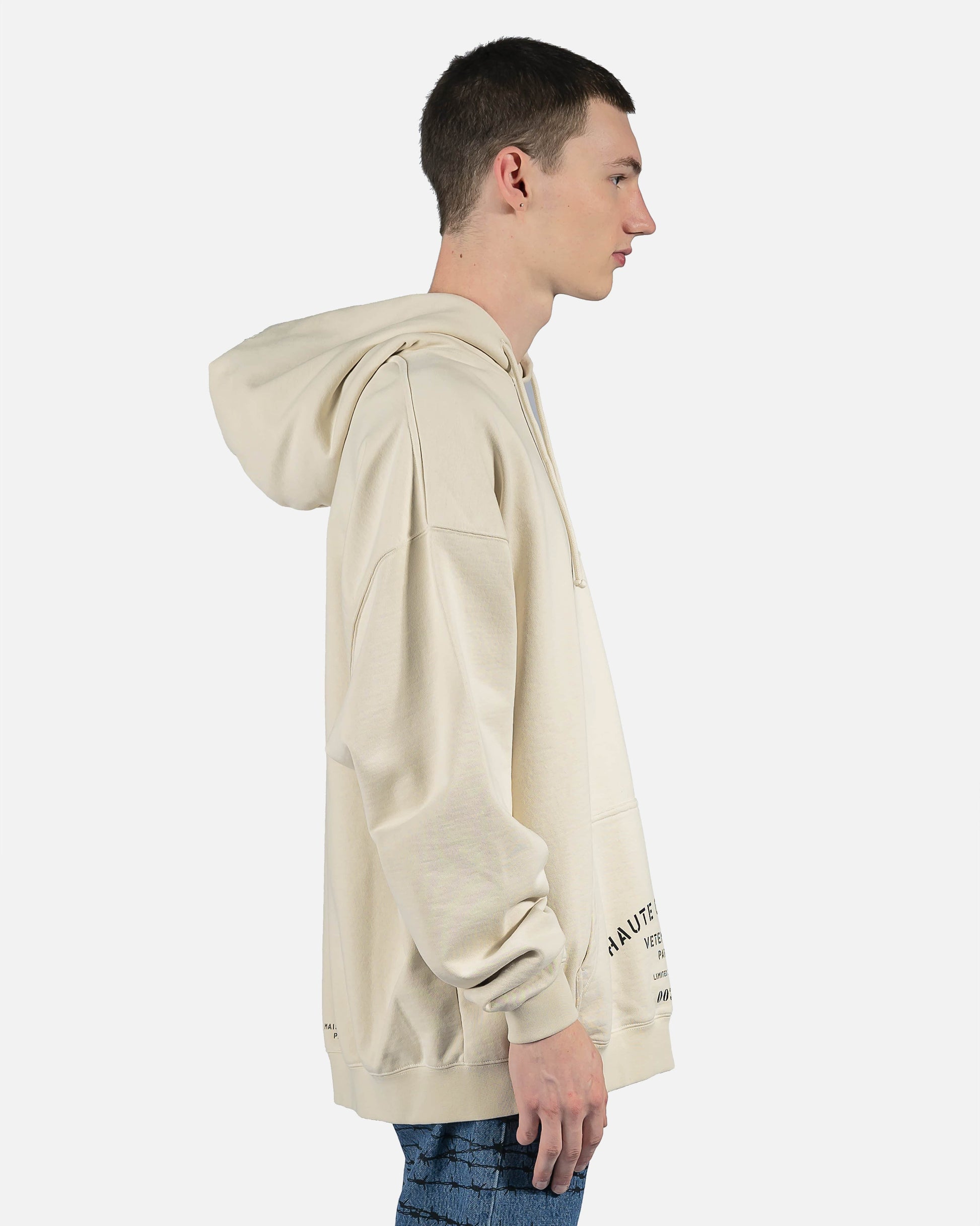 VETEMENTS Men's Sweatshirts Maison De Couture Logo Hoodie in Off-White
